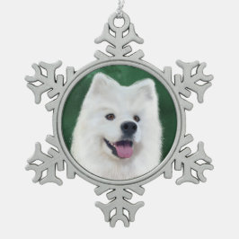 Tasten Schneeflocken Zinn-Ornament