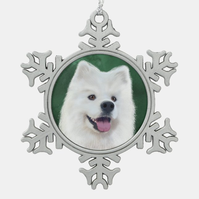 Tasten Schneeflocken Zinn-Ornament (Vorderseite)