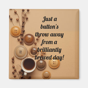 Tasten und frisch gebrühtem Kaffee Magnet