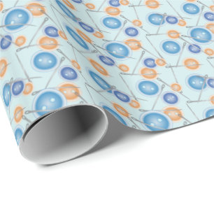 Tasten und Nähnadeln Geschenkpapier