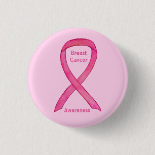 Tasten zum Thema Brustkrebs rosa Bewusstseinsbildu Button