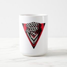 Tastenanschlag für das rote Dreieck Kaffeetasse