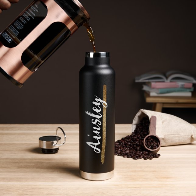 Tastenanschläge für Goldene Pinselstriche - Namens Trinkflasche (Kaffee)