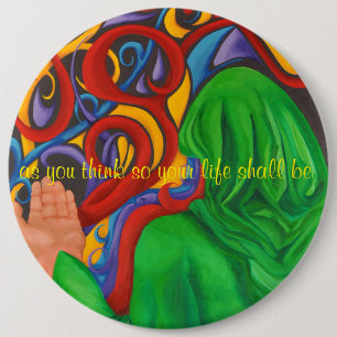 Tastengedanken von Kunstdesignern schaffen Button