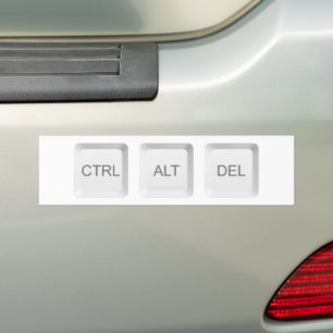 Tastenkombination CTRL ALT DEL für SlipperyJoe Autoaufkleber