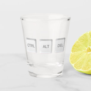 Tastenkombination CTRL ALT DEL für SlipperyJoe Schnapsglas