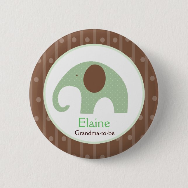 Tastenkombination für kleine Elefanten (blau) TAG Button (Vorderseite)