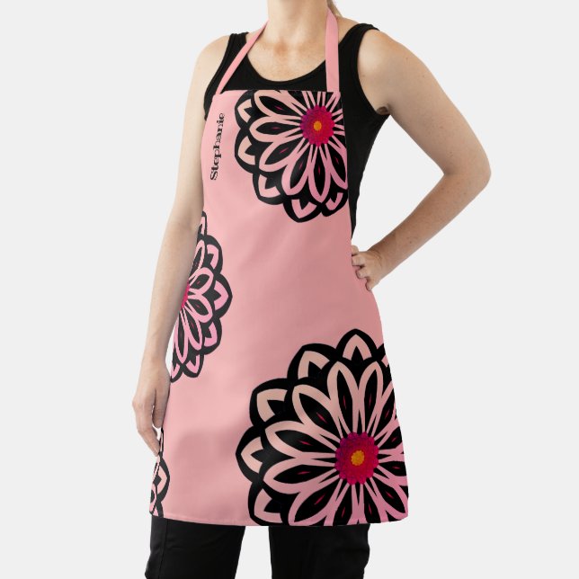 Tastenkombination für Mod-Blume in rosa Farbkombin Schürze (InSitu)