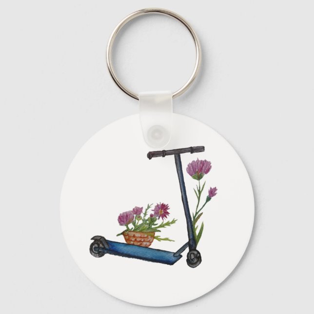 Tastenkombination für Pinsel und Blume Schlüsselanhänger (Vorderseite)