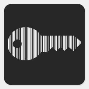 Tastenkombinationen für das Barcode-Muster Quadratischer Aufkleber