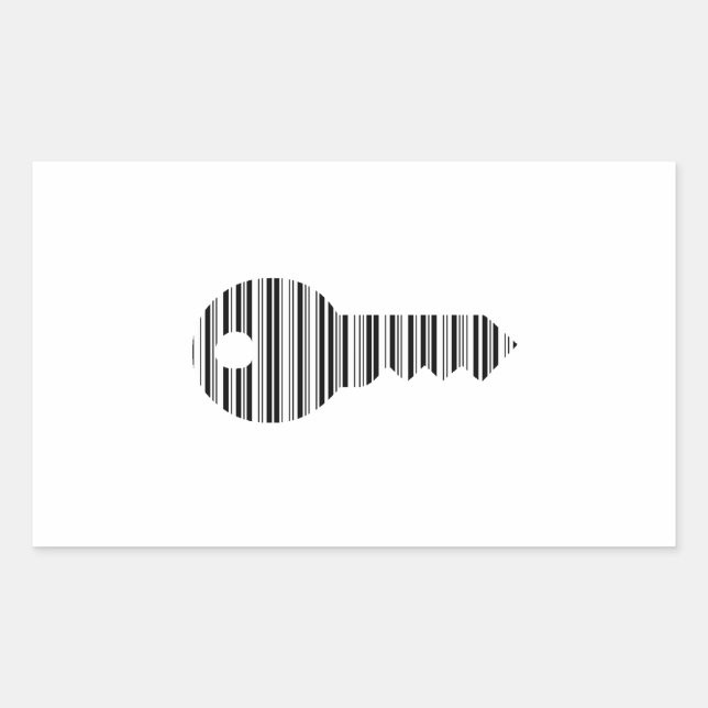 Tastenkombinationen für das Barcode-Muster Rechteckiger Aufkleber (Vorderseite)