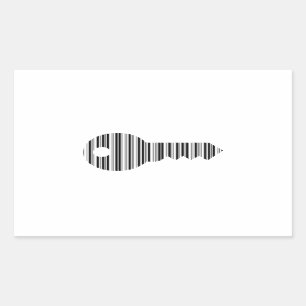 Tastenkombinationen für das Barcode-Muster Rechteckiger Aufkleber