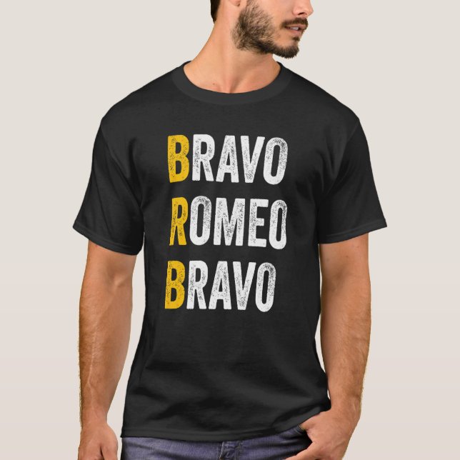 Tastenkombinationen für den Chat Bravo Romeo Bravo T-Shirt (Vorderseite)