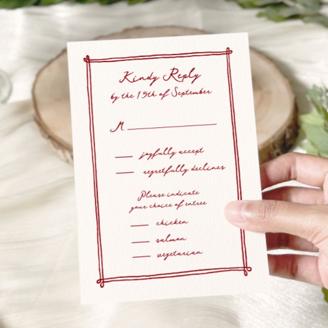 Tastenkürzel-Menü Option Wedding rsvp Karte (Von Creator hochgeladen)