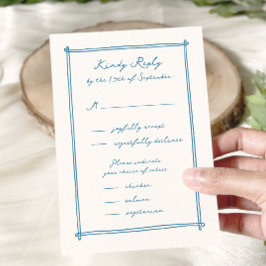 Tastenkürzel-Menü Option Wedding rsvp Karte