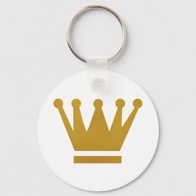 Tastenring Goldene Krone Schlüsselanhänger (Vorderseite)