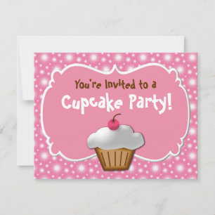 Tastey Frosted Cupcake Invitations personnalisées