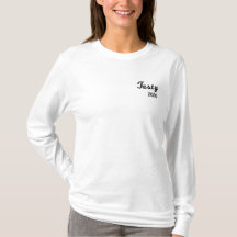 Tasty 2026 Maßgeschneiderte bestickte Langarmshirt