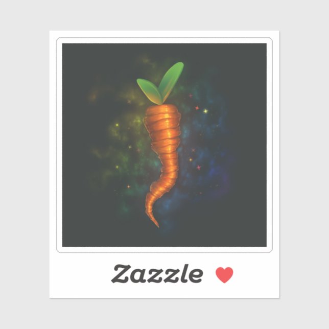 Tasty Carrot Sticker Square Cook Scrapbook (Blatt)