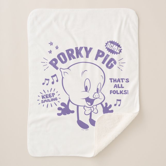 Tasty Retro Porky Pig Sherpadecke (Vorderseite)