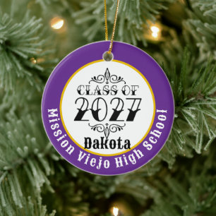 Tat-Stil Abschlussklasse 2027 Foto-Abschlussfeier Keramik Ornament