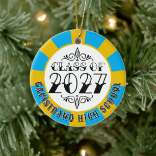 Tat-Stil Graue Klasse 2027 Foto-Abschluss Keramik Ornament
