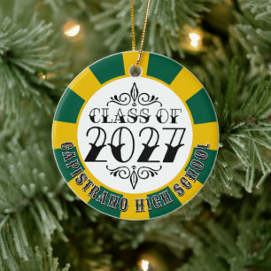 Tat-Stil Graue Klasse 2027 Foto-Abschluss Keramik Ornament