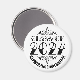 Tat-Style Grau-Abschlussklasse 2027 Magnet