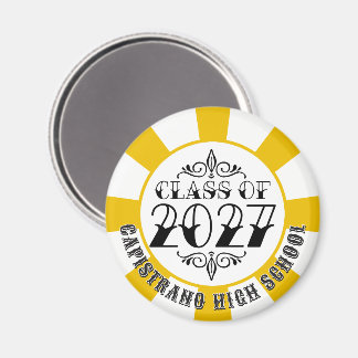Tat-Style Grau-Abschlussklasse 2027 Magnet
