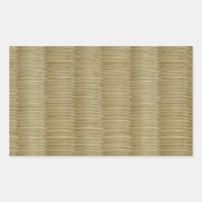Tatami Mat 畳 2 Rechteckiger Aufkleber (Vorderseite)