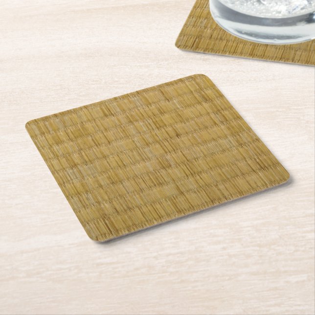 Tatami Mat 畳 Rechteckiger Pappuntersetzer (angewinkelt)