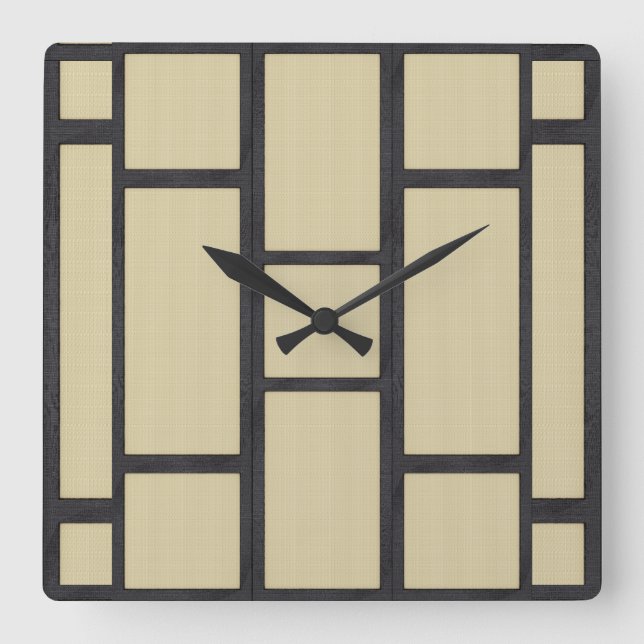 Tatami Quadratische Wanduhr (Vorderseite)