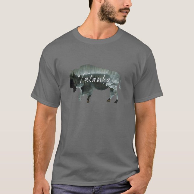 Tatanka Büffel-Bison-Natur-Landschaft T-Shirt (Vorderseite)