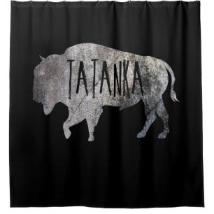 TATANKA BÜFFEL-BISON-TIER-NATUR LANDSCHAFTLICH DUSCHVORHANG
