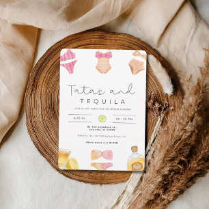 Tatas & Tequila Wäsche Junggesellinnenabschied Einladung