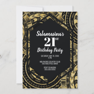Tatau Black und Glitzer Diamond Einladung