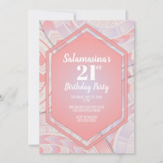 Tatau Cotton Candy Diamond Geburtstag Einladung