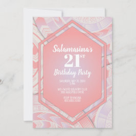 Tatau Cotton Candy Diamond Geburtstag Einladung