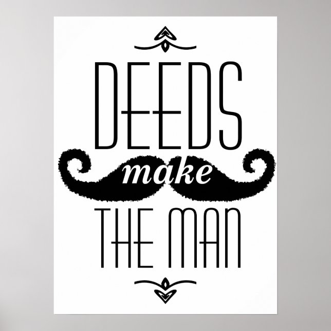 Taten machen den Mann Poster (Vorne)