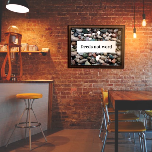 Taten ohne Wort inspirierendes Sprichwort Poster (Von Creator hochgeladen)