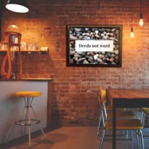Taten statt Worte inspirierendes Sprichwort Poster