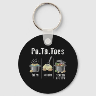 Täter Kartoffeln Funny Potato Boil Em Mash Em Stic Schlüsselanhänger