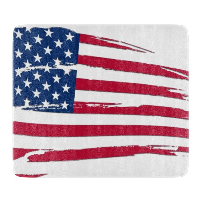 Tätige amerikanische Flagge Schneidebrett (Vorderseite)
