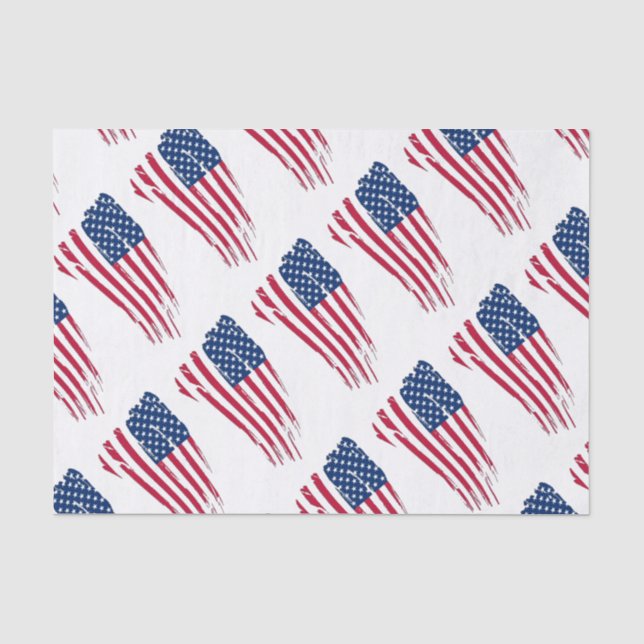 Tätige amerikanische Flagge Seidenpapier (Vorderseite)