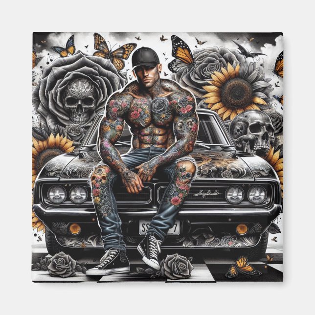 Tatmann 2 Zoll Magnet (Vorne)