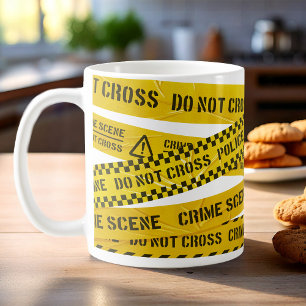 Tatort nicht die gelben Polizeistreifen überqueren Kaffeetasse