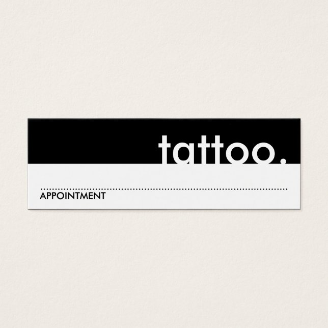 tatouage. (Carte de rendez-vous) (Devant)