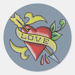 Tatouage d'amour - autocollant