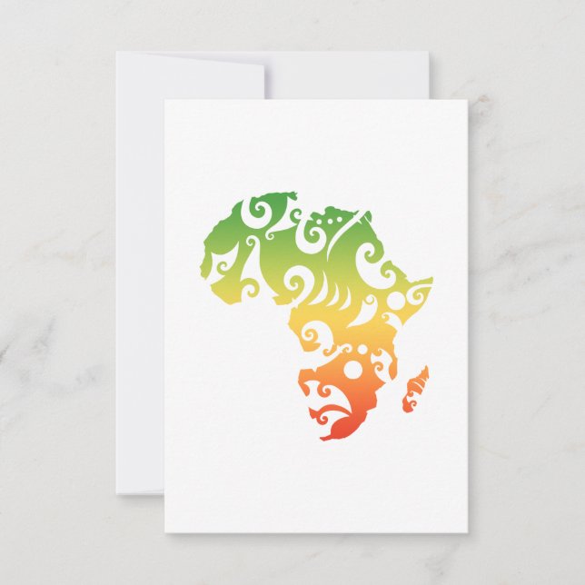 Tatouage tribal de carte maorie de l'Afrique - (Devant)