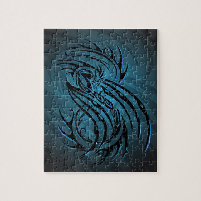 tatouage tribal de cool de puzzle de dragon (Vertical)